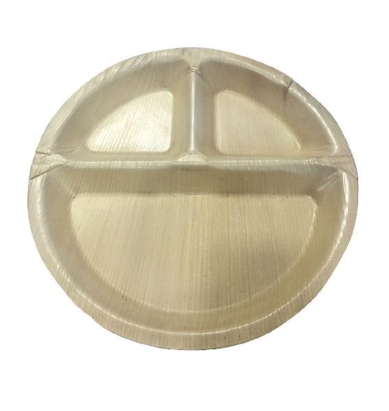 Areca Leaf Round Partition Plate