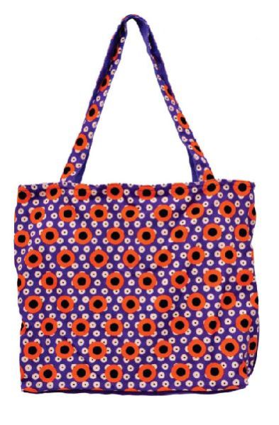 GAJB-111L Designer Print Purple Large Sized Bag