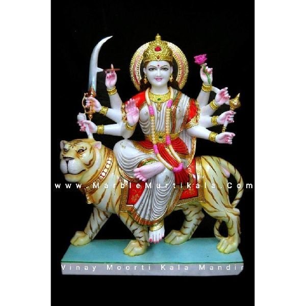 Shero Wali Mata Marble Murti