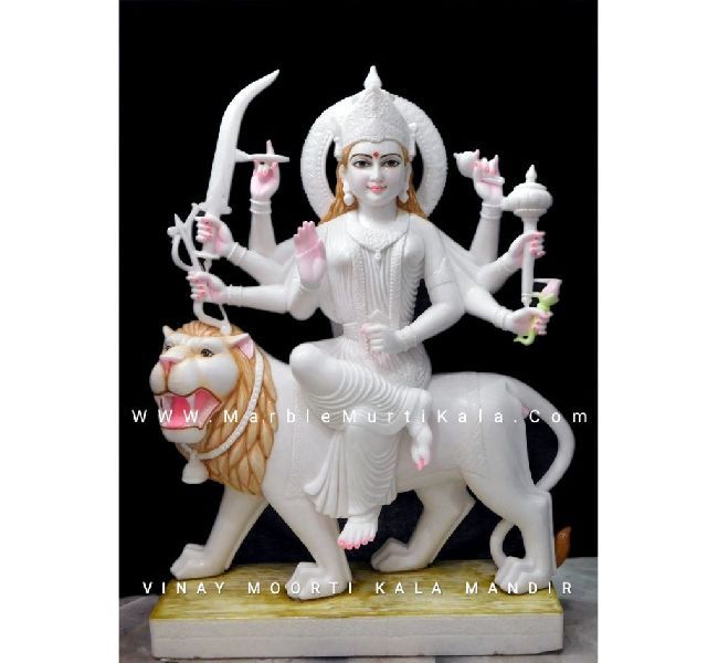 Makrana Marble Durga Mata Statue
