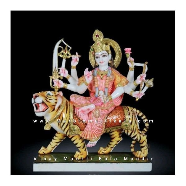 Durga Mata Marble Statue