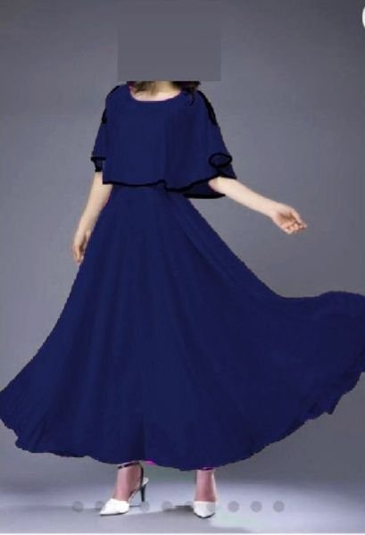 Blue Designer One Piece Dress