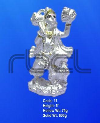 11 Sterling Silver Hanuman Statue
