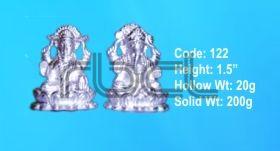 122 Sterling Silver Laxmi Ganesh Statue