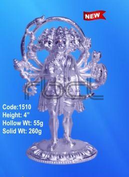 1510 Sterling Silver Hanuman Statue
