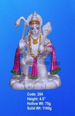 204 Sterling Silver Hanuman Statue