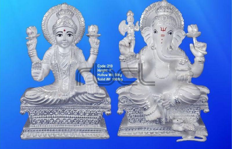 210 Sterling Silver Laxmi Ganesh Statue