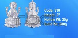 310 Sterling Silver Laxmi Ganesh Statue