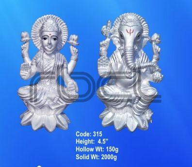 315 Sterling Silver Laxmi Ganesh Statue