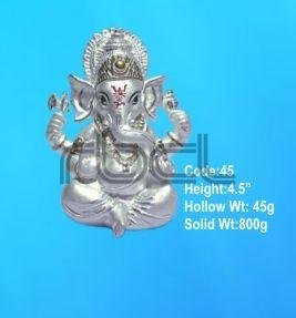 45 Sterling Silver Ganesh Statue