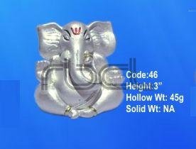 46 Sterling Silver Ganesh Statue