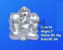 54 Sterling Silver Ganesh Statue