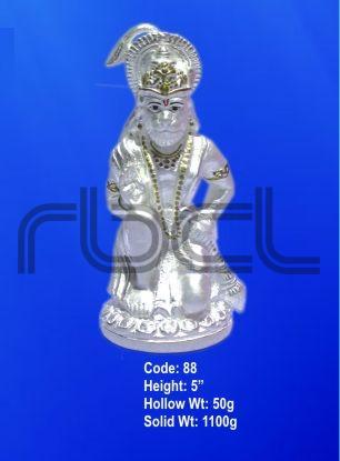 88 Sterling Silver Hanuman Statue
