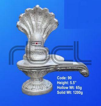 90 Sterling Silver Shivling Statue