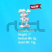 L1028 Sterling Silver Hanuman Statue