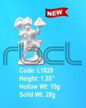 L1029 Sterling Silver Hanuman Statue