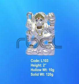 L103 Sterling Silver Hanuman Statue