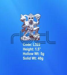 L322 Sterling Silver Hanuman Statue