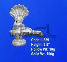 L359  Sterling Silver Shivling Statue