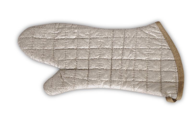 Silver Silicon Oven Mitt