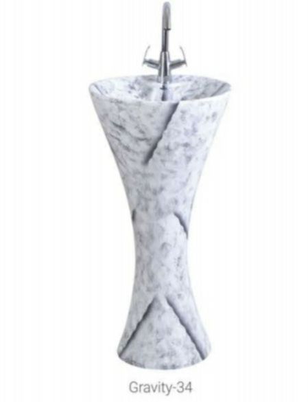 Gravity 34 One Piece Pedestal Wash Basin