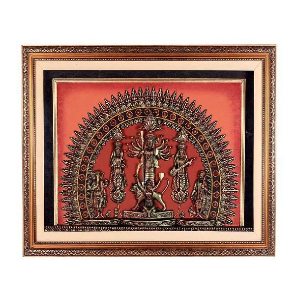 Wonderful Terracotta Work Of Durga Jhaki