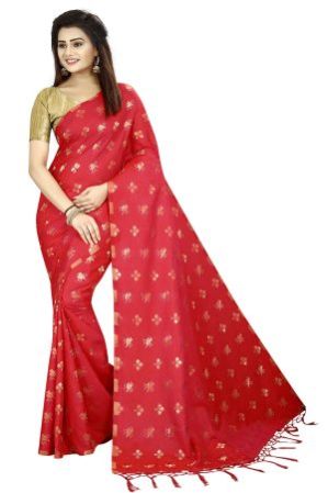 Designer Red Color Silk Saree