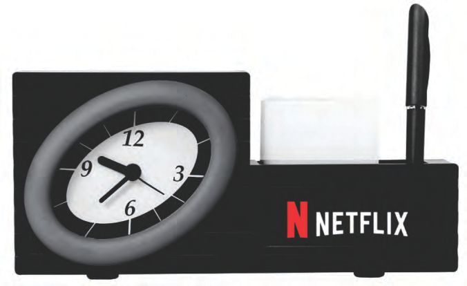 157 Table Clock With Pen Stand