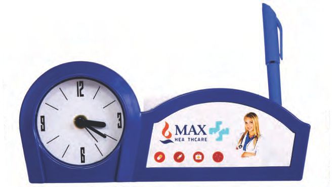 159 Table Clock With Pen Stand