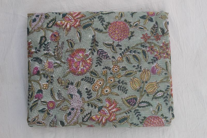 Hand Block Printed Cotton Fabric 08