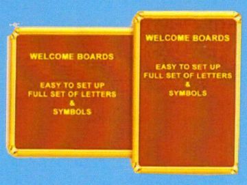 Welcome Board with Brass Frame