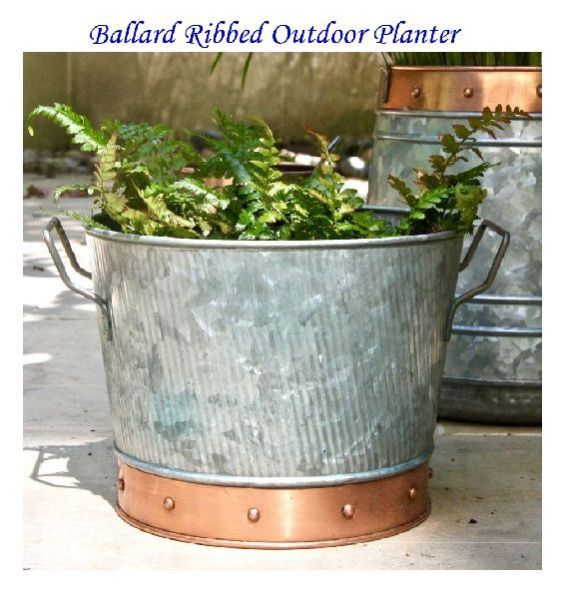 Ballard Ribbed Outdoor Planter