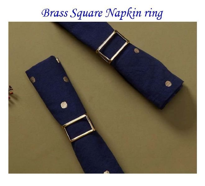 Brass Sqaure Napkin Rings