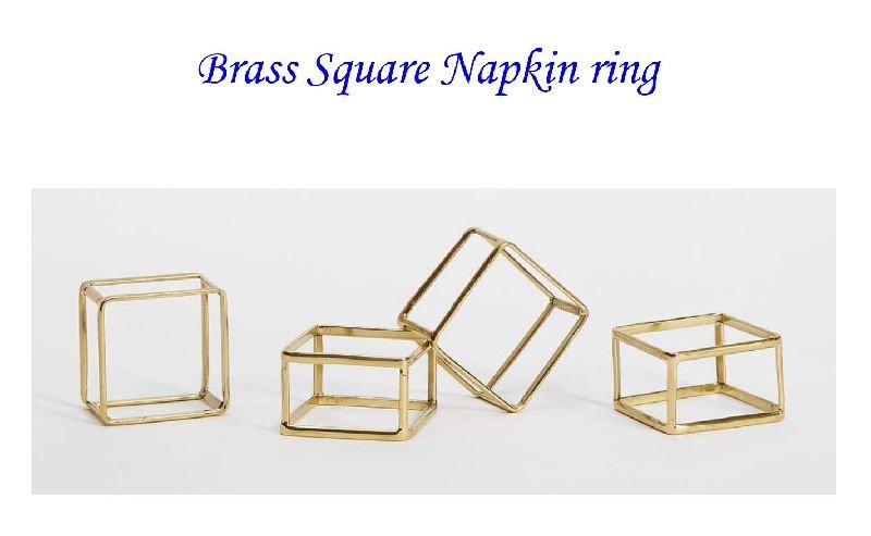 Brass Square Napkin Rings