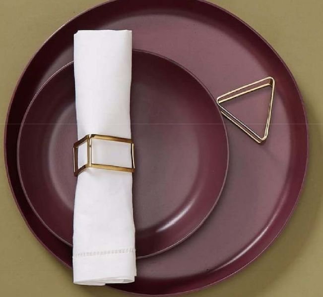 Brass Triangle Napkin Rings -