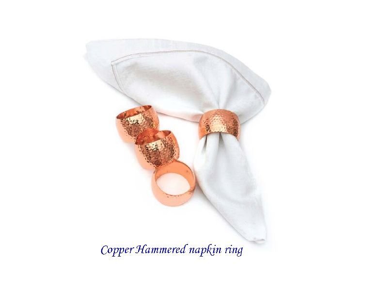 Copper Hammered Napkin Ring