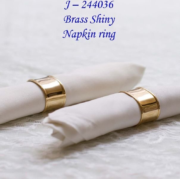 J-244036 Brass Shiny Napkin Rings