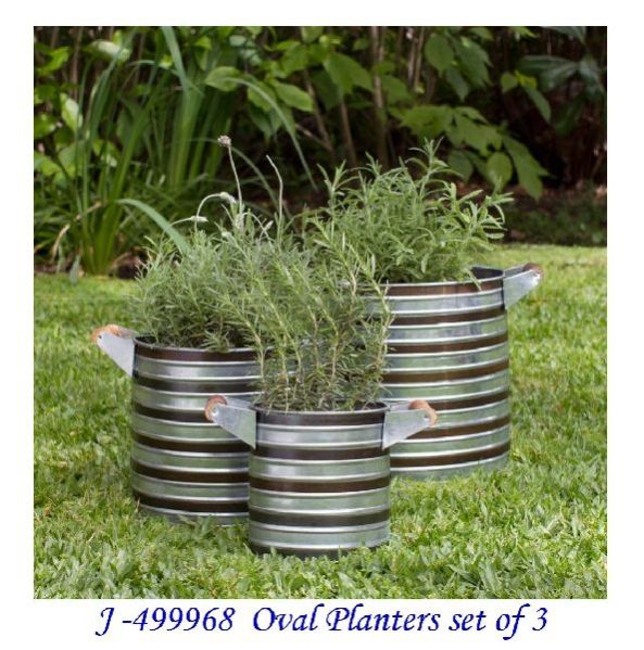J-499968 Oval Planter Set of 3