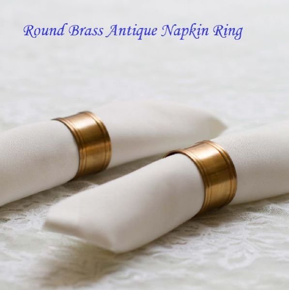 Round Brass Antique Napkin Ring