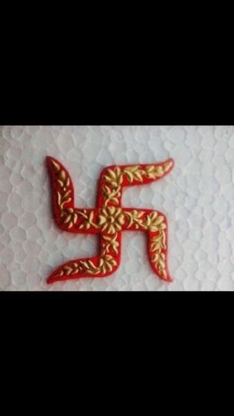 Gold Leaf Swasthi 4 inch