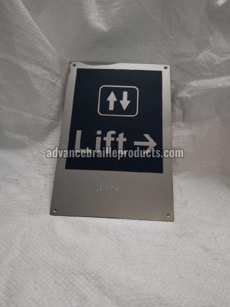 Braille Signage plates in Stainless Steel