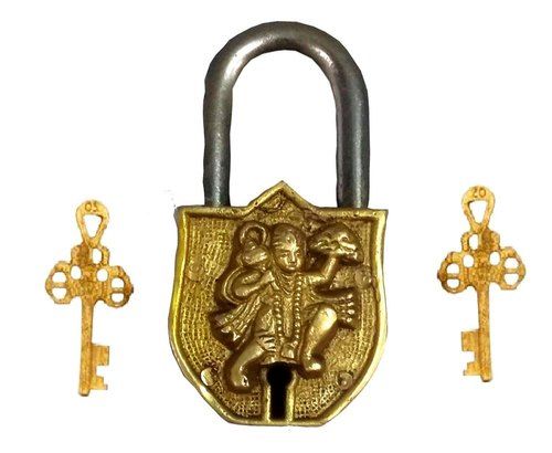 Chritmas Sale Door Lock Handmade Brass Antique Padlock (Lock) Hanuman Bajrangbali