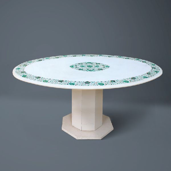 Round Handcrafted Marble Table Top (SFI101)