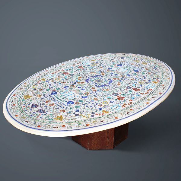 Round Handcrafted Marble Table Top (SFI109)