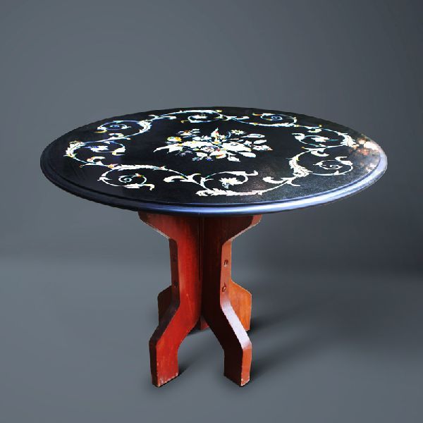 Round Handcrafted Marble Table Top (SFI114)