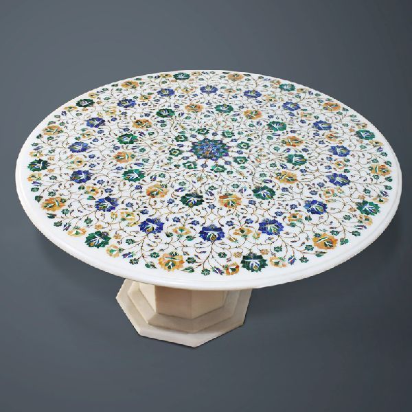 Round Handcrafted Marble Table Top (SFI117)
