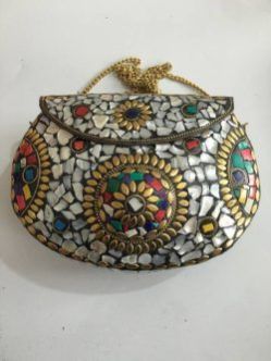 9254 Fashionable Ladies Metal Bag