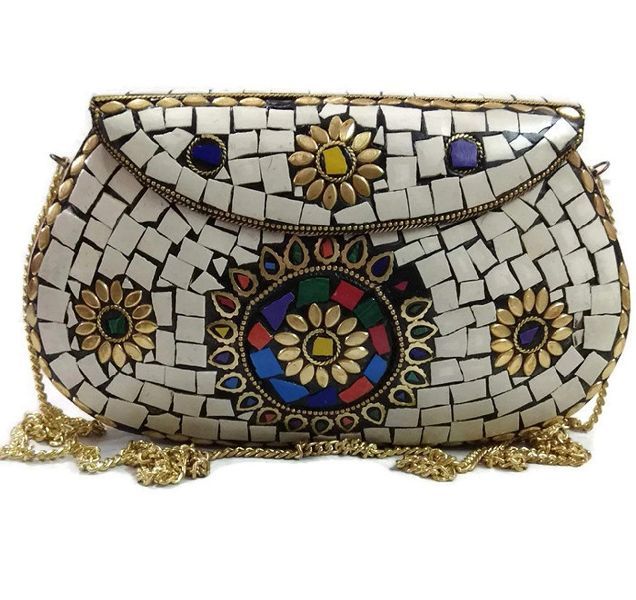 9257 Fashionable Ladies Metal Bag