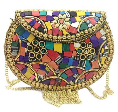 9263 Fashionable Ladies Metal Bag