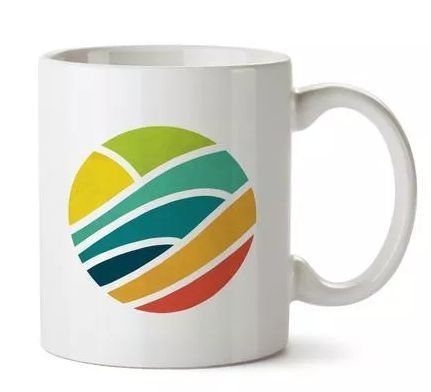 Colorful Circle White Mug
